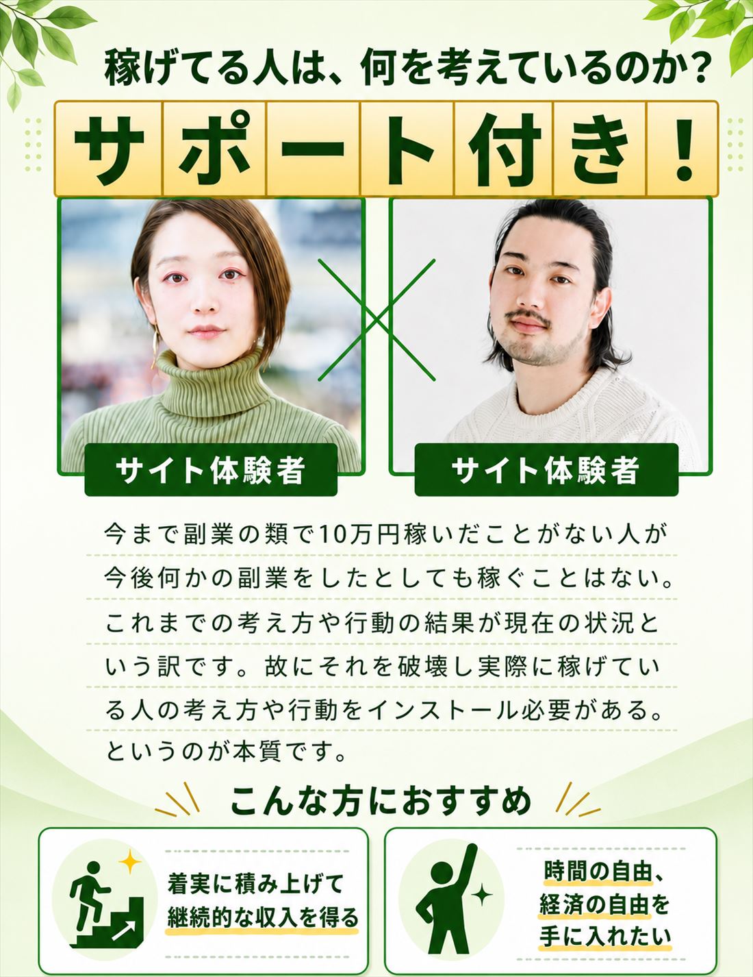 サポート付き