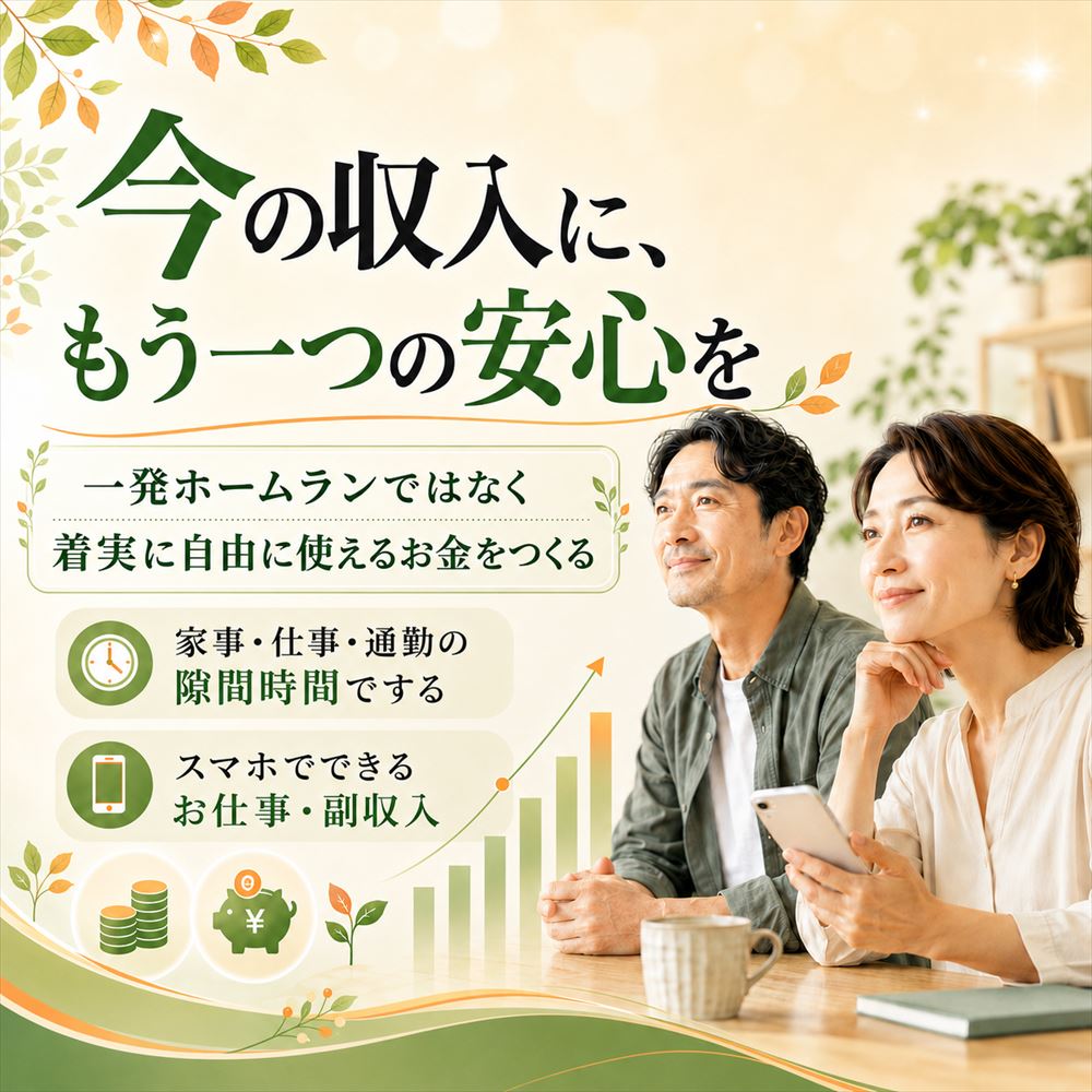 スマホで継続的に稼ぐ副業